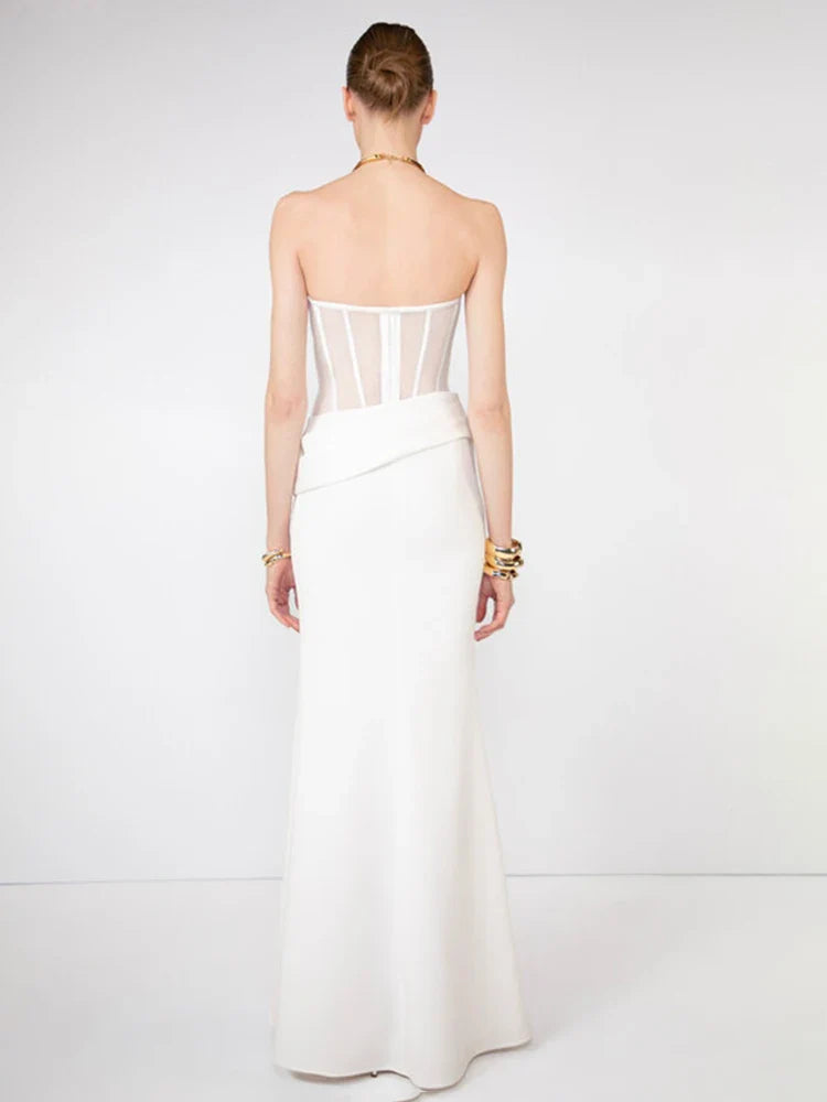 Aurohaya Cécile Corset Strapless Maxi Dress