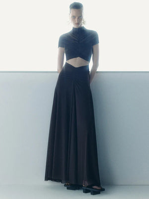 Aurohaya Joséphine Hollow Out Maxi Dress