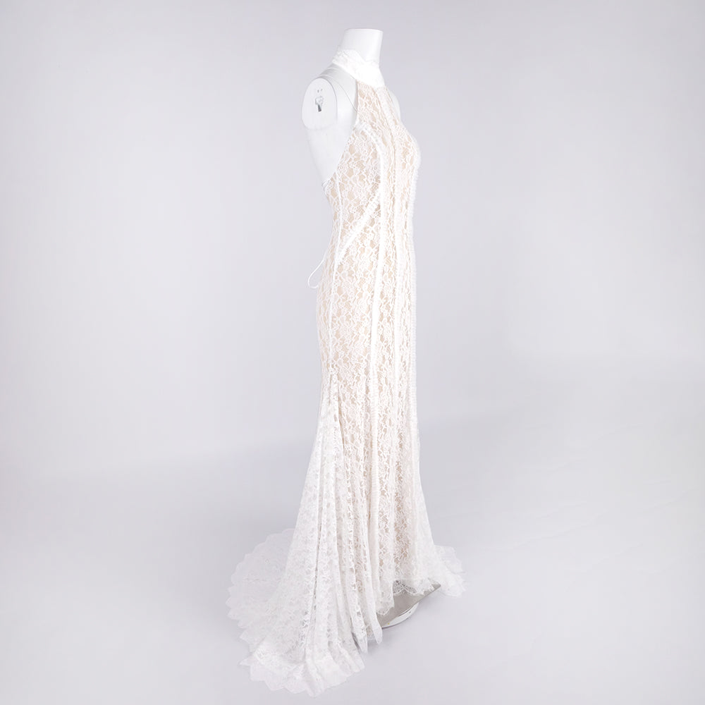 Aurohaya Tatiana Halter Backless Maxi Dress