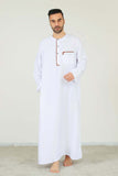 Maroon Trim Kandora
