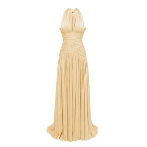 Aurohaya Uranie Yellow Gathered Maxi Dress
