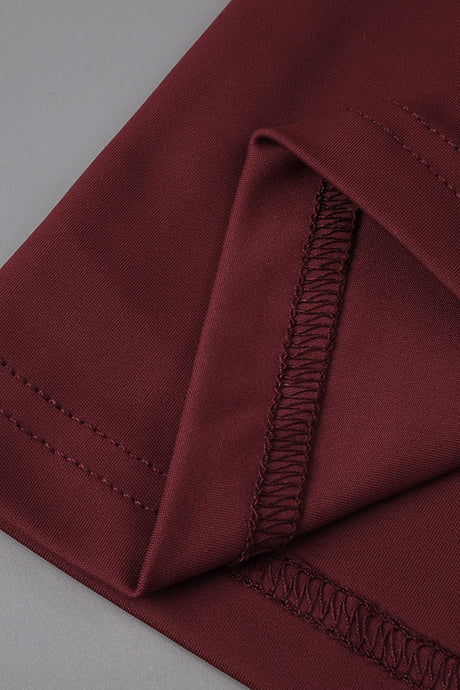 Valezine Strapless Fringe-Overlay Column Maxi Dress - Burgundy_-_selmori.com_-_09