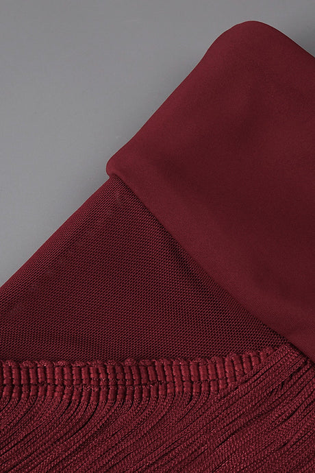 Valezine Strapless Fringe-Overlay Column Maxi Dress - Burgundy_-_selmori.com_-_13