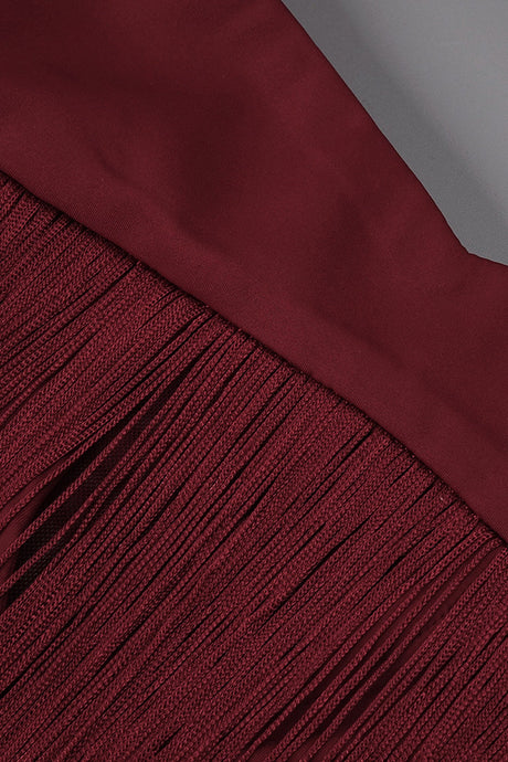 Valezine Strapless Fringe-Overlay Column Maxi Dress - Burgundy_-_selmori.com_-_15