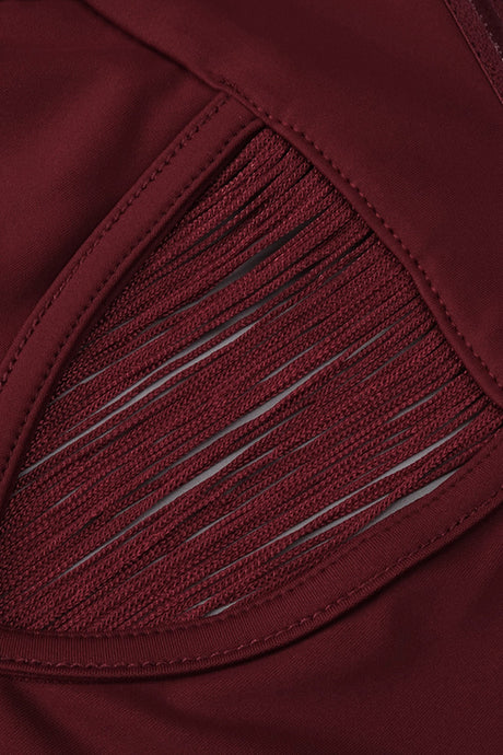Valezine Strapless Fringe-Overlay Column Maxi Dress - Burgundy_-_selmori.com_-_19