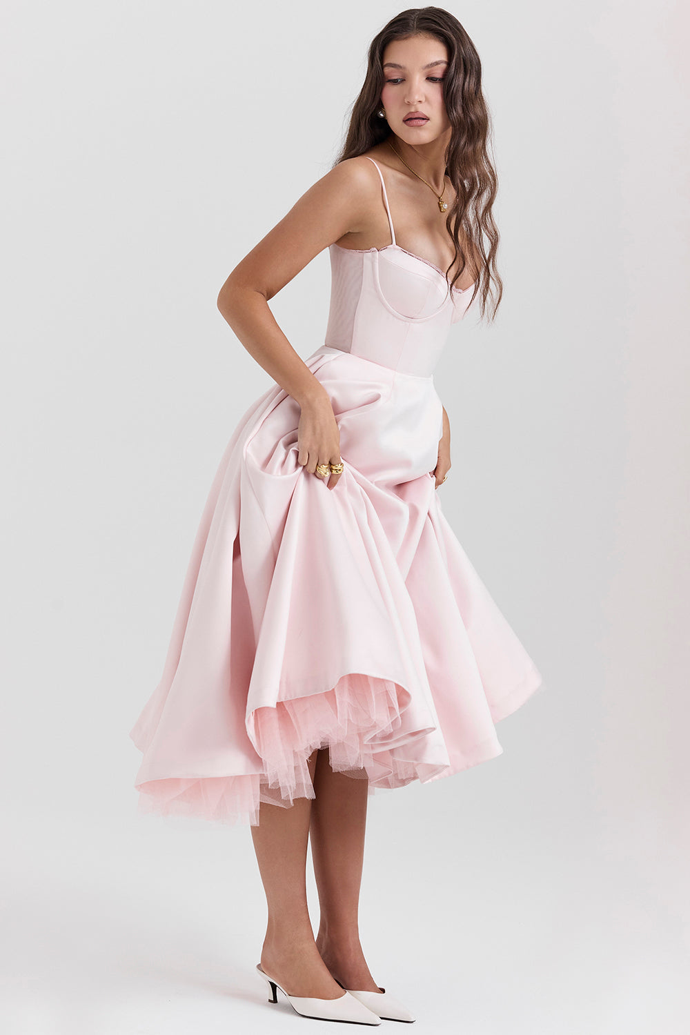 Sexy slim fit waist Midi Dresses
