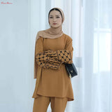 Elegant Brown Djellaba & Abaya 2-Piece Set