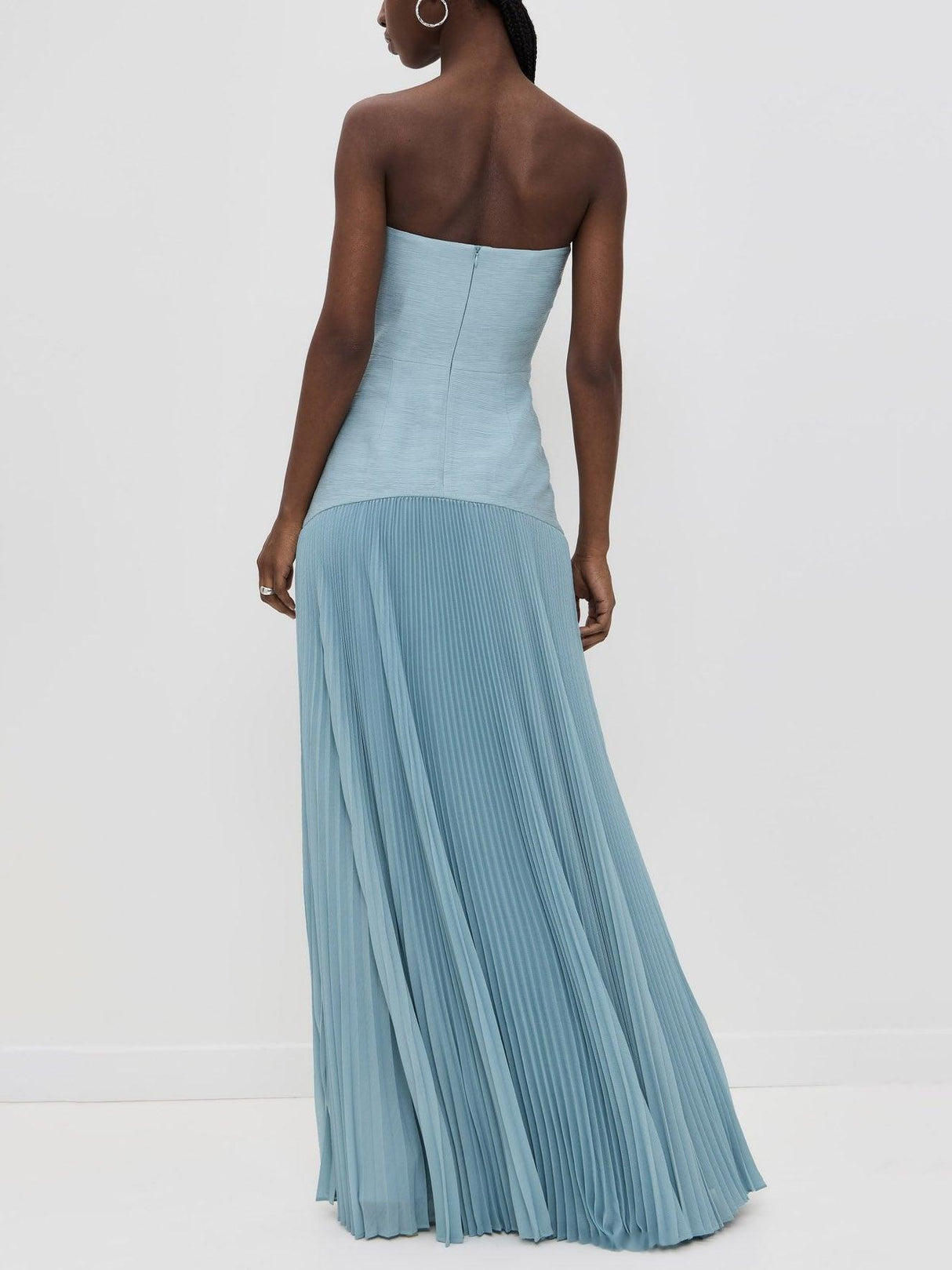 Aurohaya Elegant Wrap-Breasted Pleated Maxi Dress