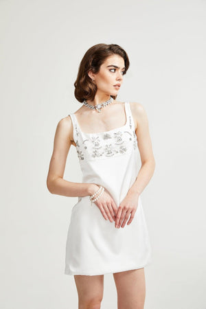 Aurohaya Ardelle Embellished Mini Dress