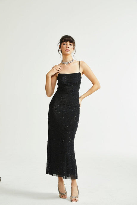 Aurohaya Axelle sequin-embellished dress