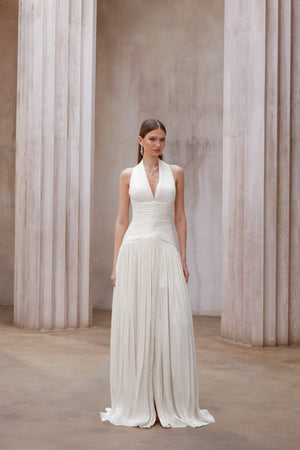 Aurohaya Uranie Gathered Maxi Dress