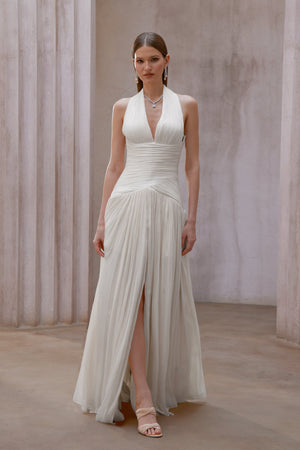 Aurohaya Uranie Gathered Maxi Dress