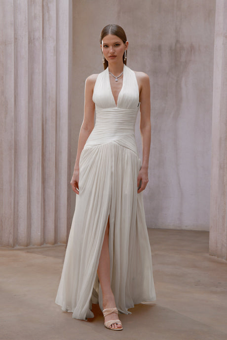 Aurohaya Uranie Gathered Maxi Dress