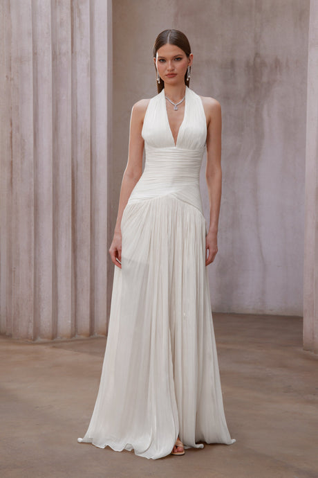 Aurohaya Uranie Gathered Maxi Dress