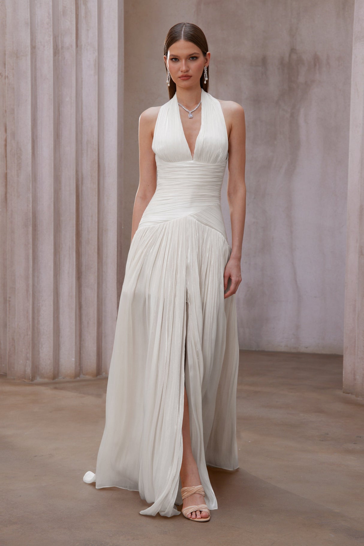 Aurohaya Uranie Gathered Maxi Dress