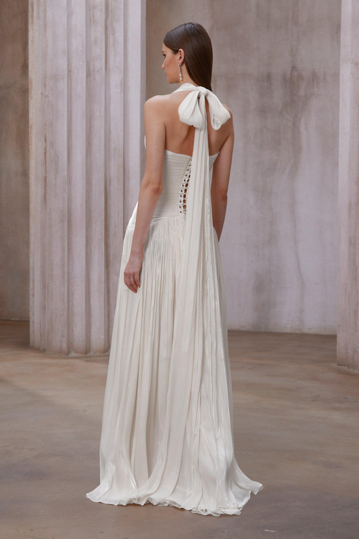 Aurohaya Verdelune Gathered Maxi Dress