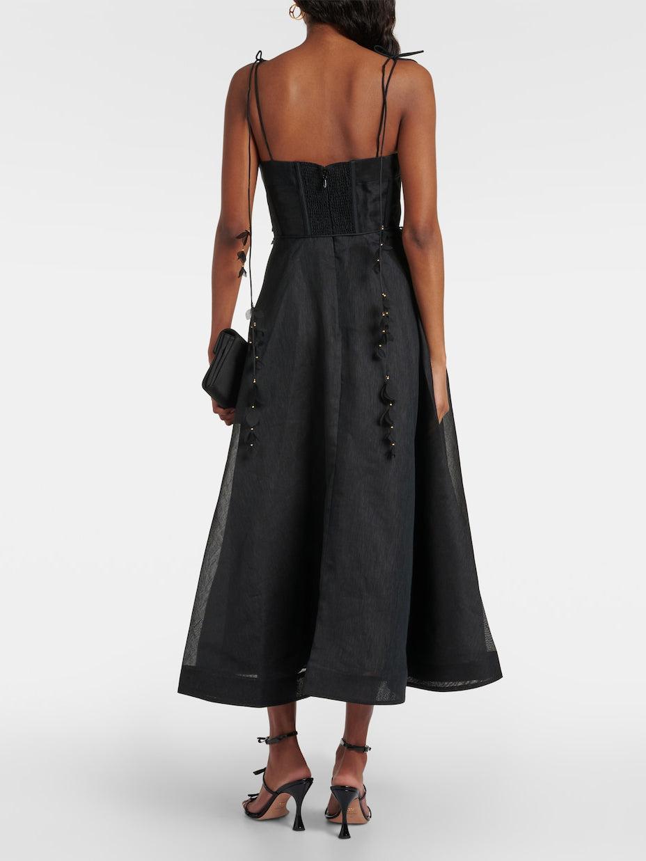 Aurohaya Elegant And Sophisticated Petal Midi Dress