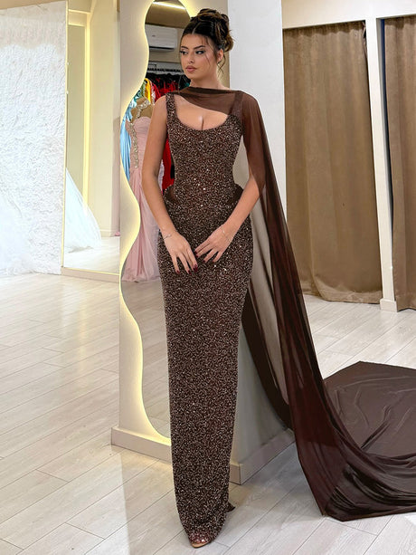 Aurohaya Juliette Sequin Cut Out Maxi Dress