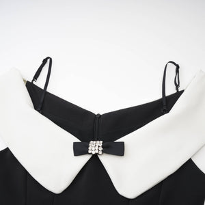 Aurohaya Deniece Black Off-The-Shoulder Mini Dress