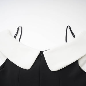 Aurohaya Deniece Black Off-The-Shoulder Mini Dress