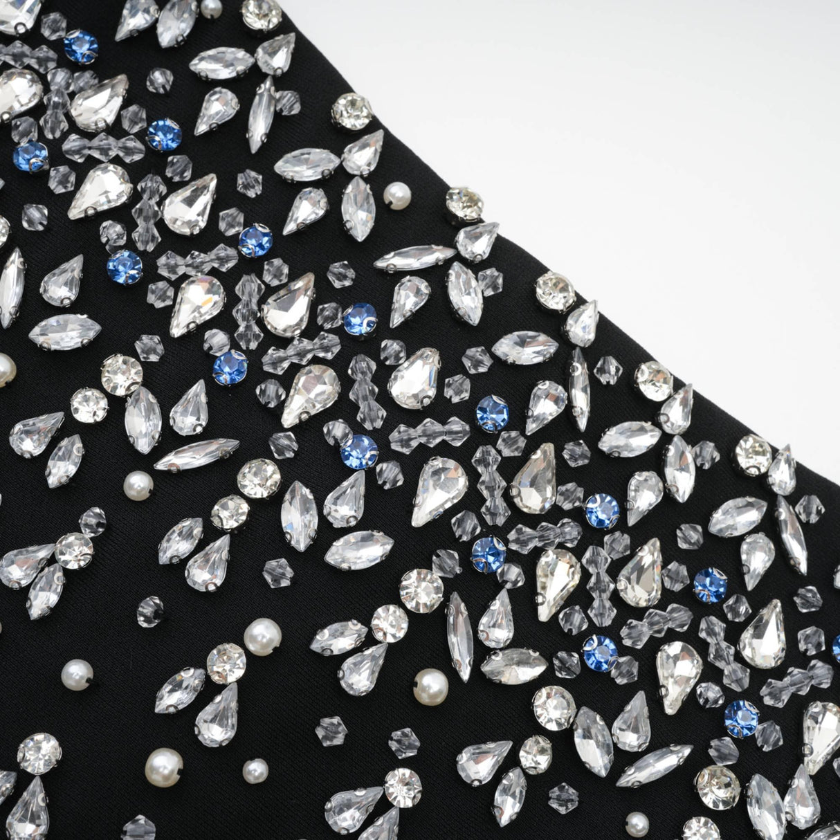 Aurohaya Melisande black embellished mini dress