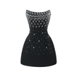 Aurohaya Melisande black embellished mini dress Black