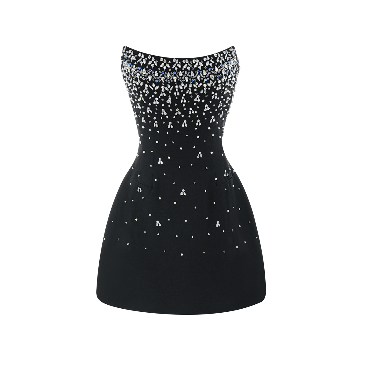 Aurohaya Melisande black embellished mini dress Black
