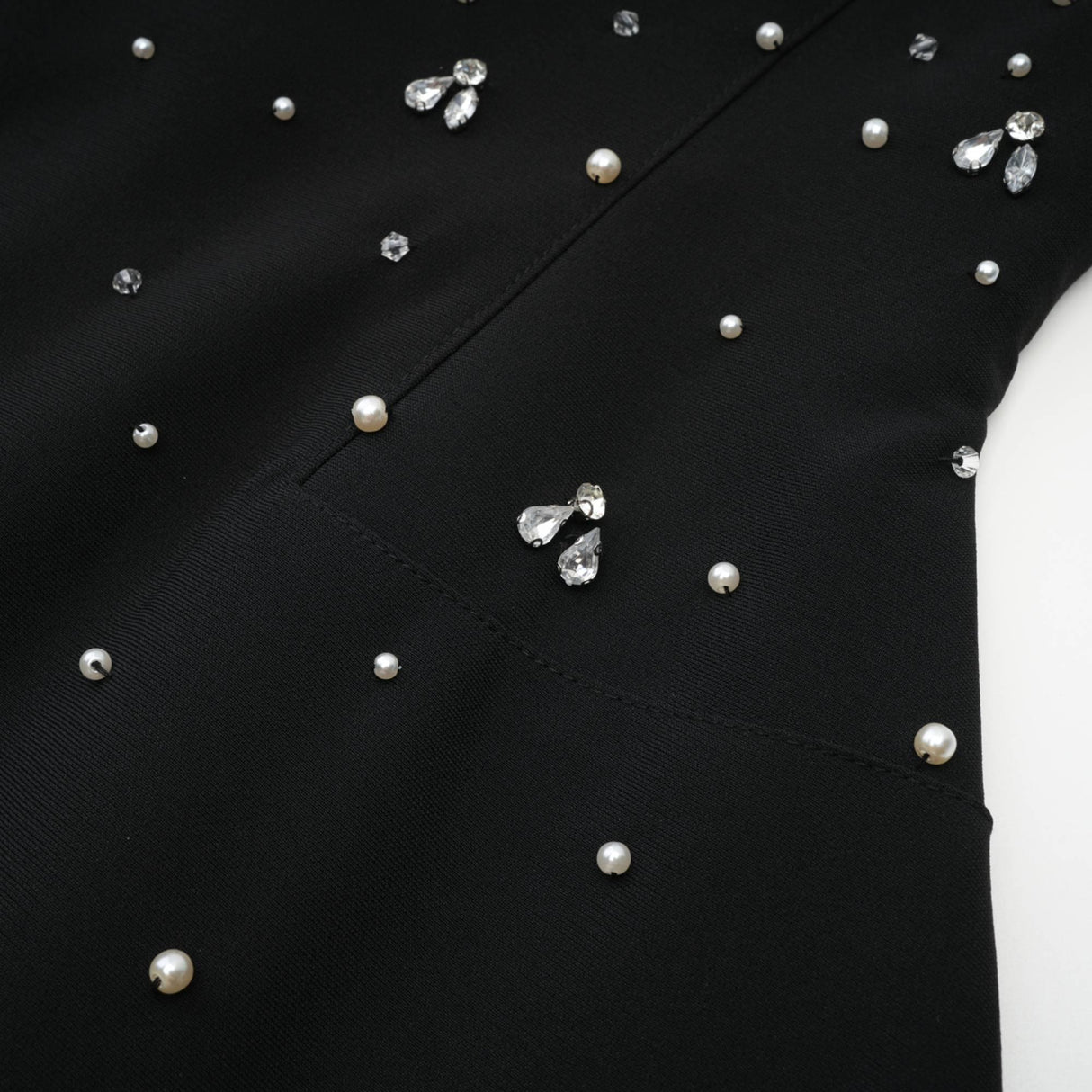 Aurohaya Melisande black embellished mini dress