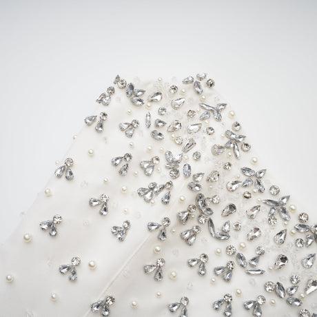 Aurohaya Melisande black embellished midi dress