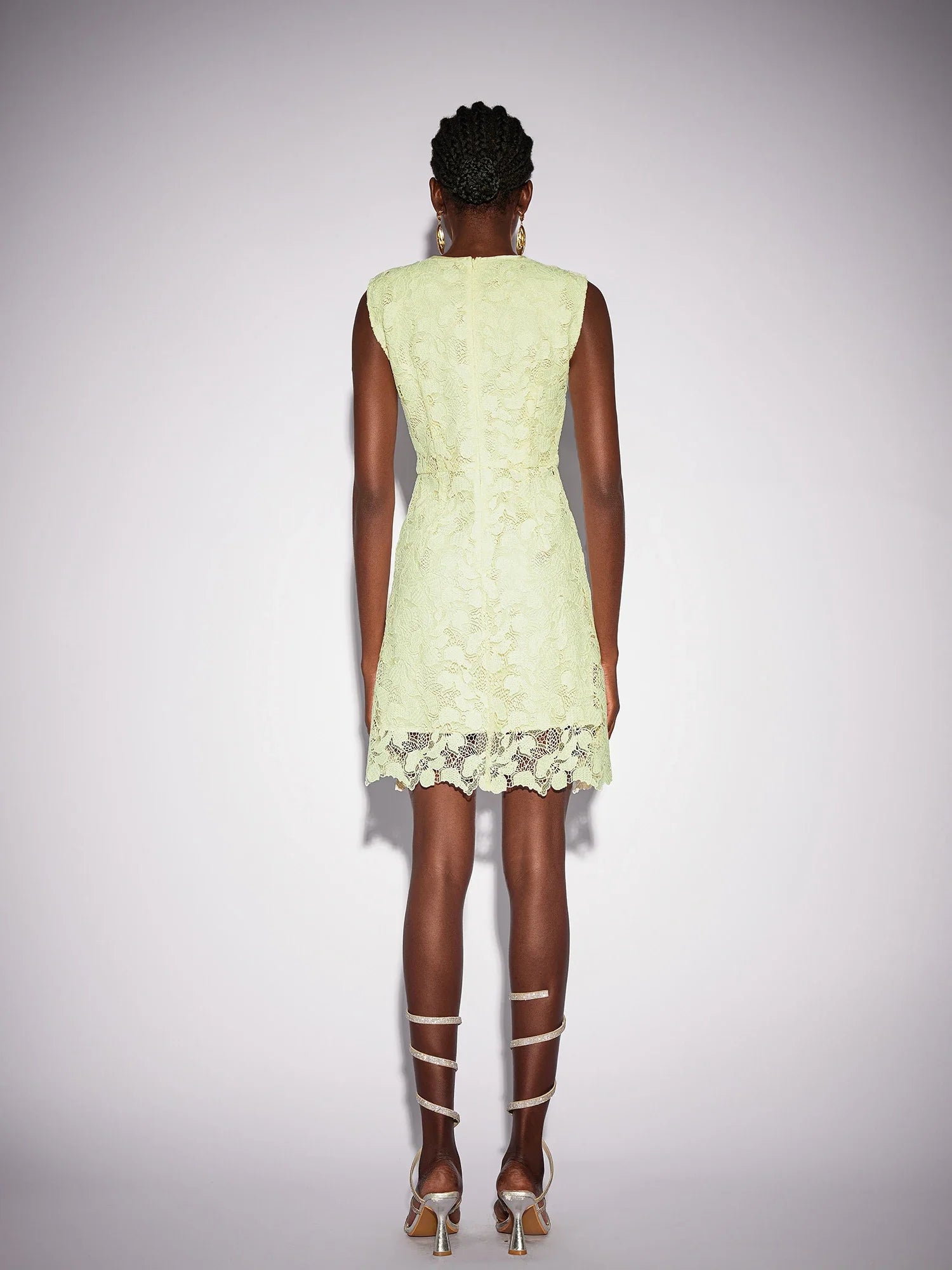 Aurohaya Liliane Sleeveless Lace Mini Dress