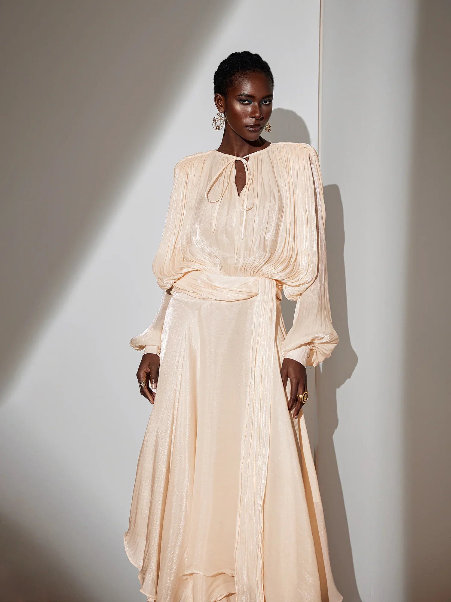 Aurohaya Gloria Long Sleeve Maxi Dress