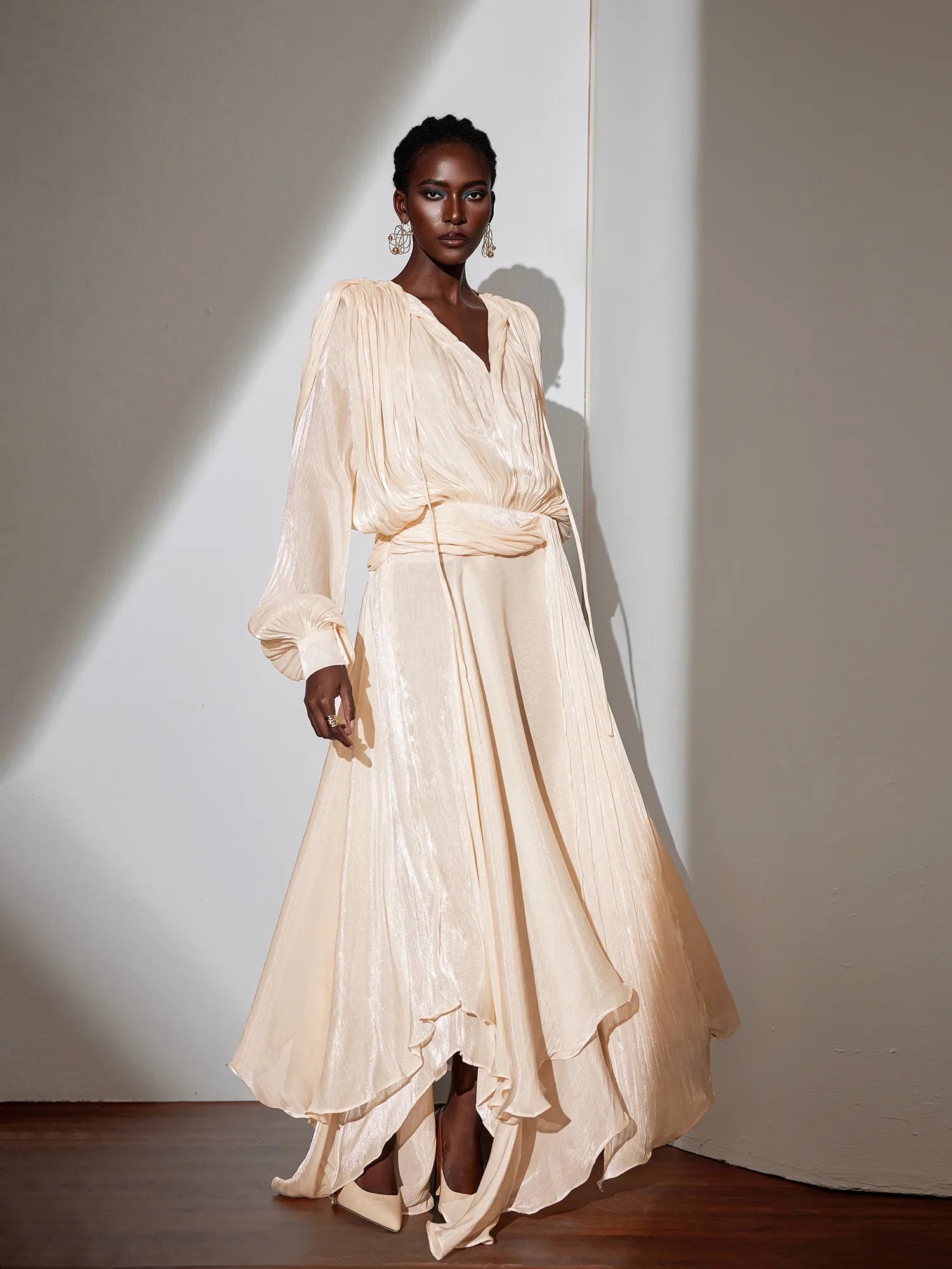 Aurohaya Gloria Long Sleeve Maxi Dress