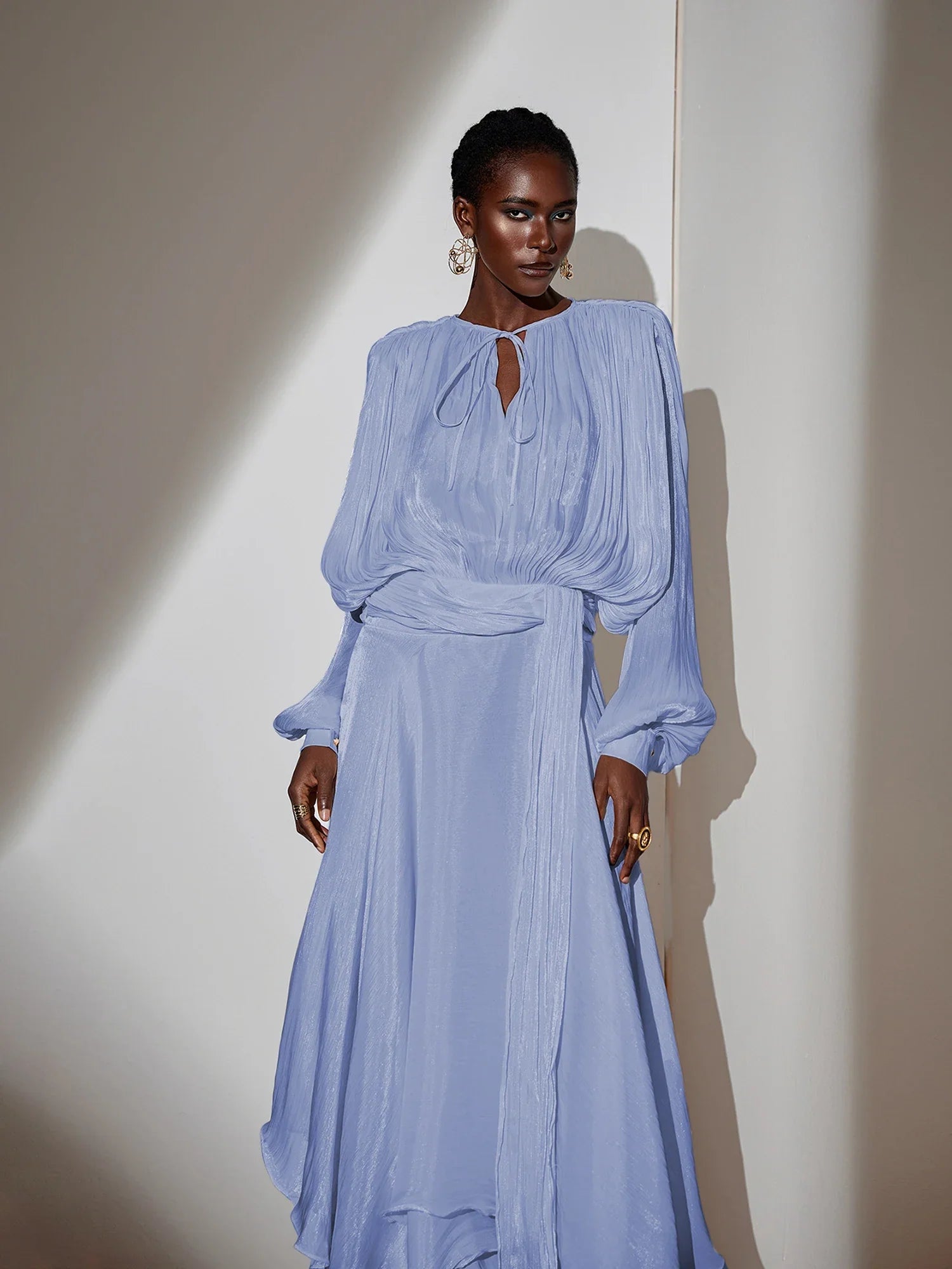 Aurohaya Gloria Long Sleeve Maxi Dress