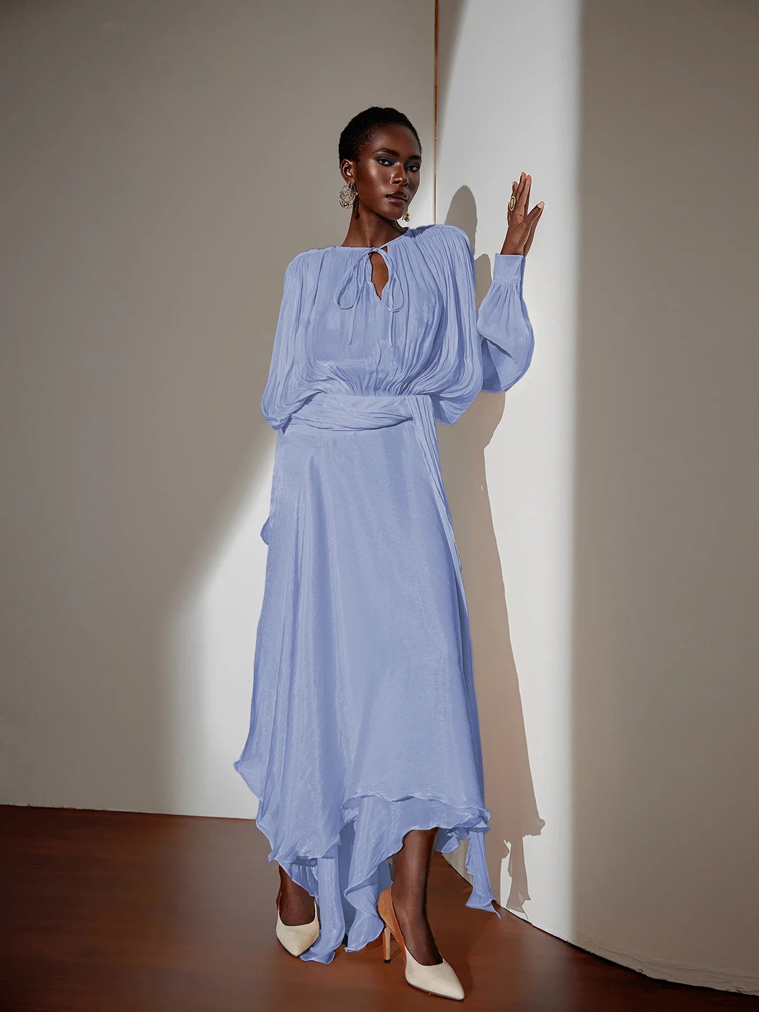 Aurohaya Gloria Long Sleeve Maxi Dress