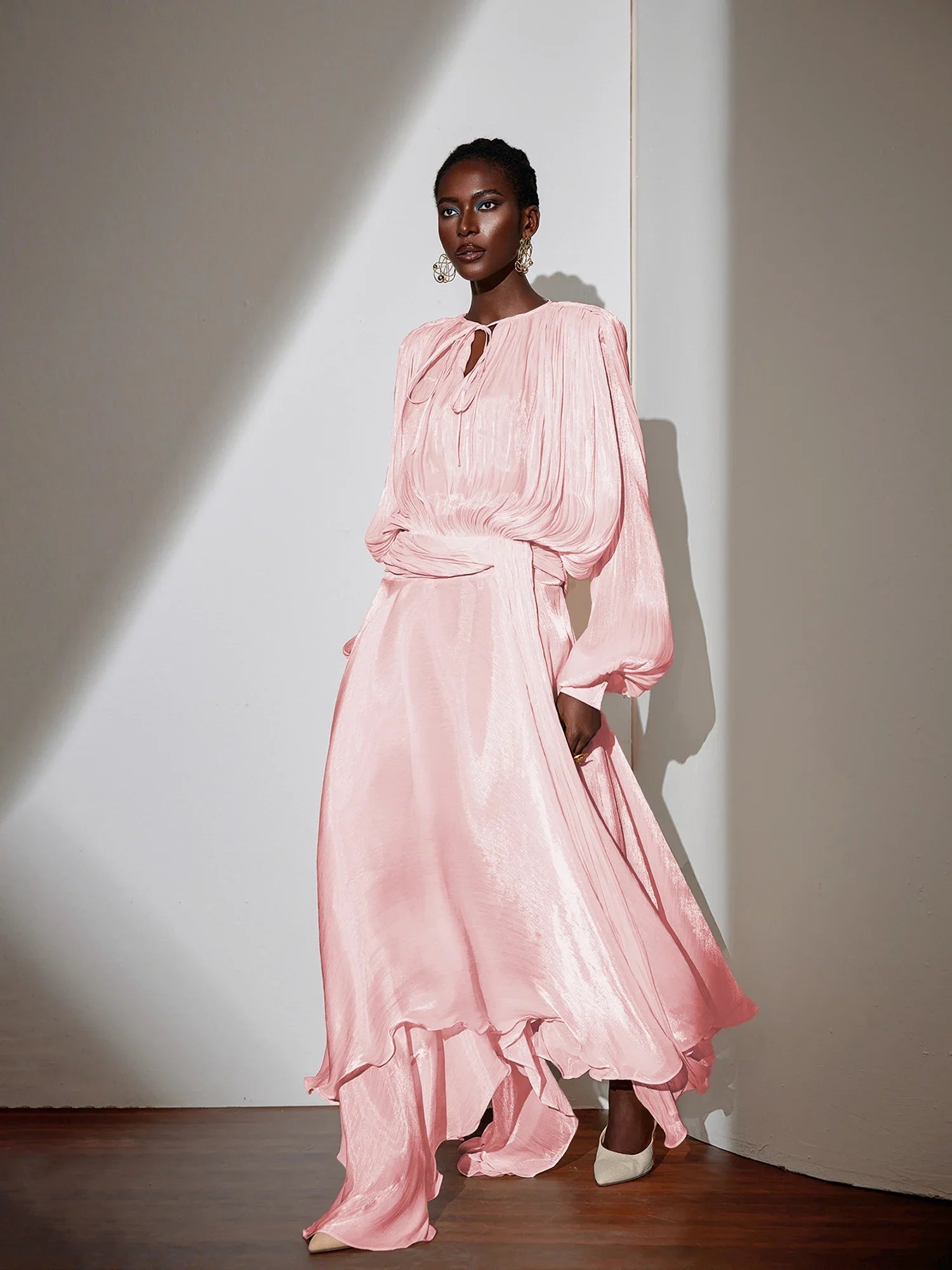 Aurohaya Gloria Long Sleeve Maxi Dress