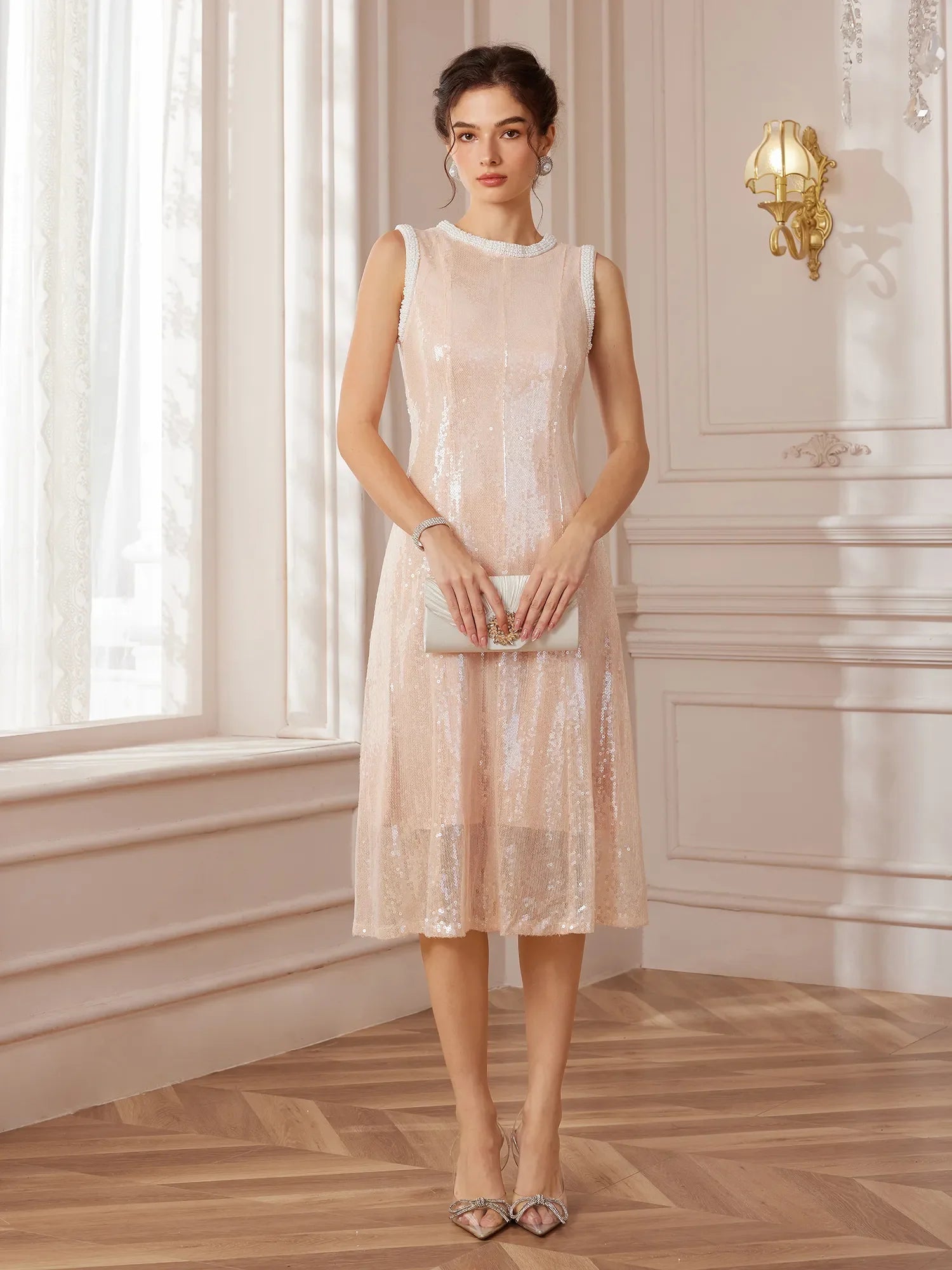 Aurohaya Mireille Long Sleeve Knit Mini Dress