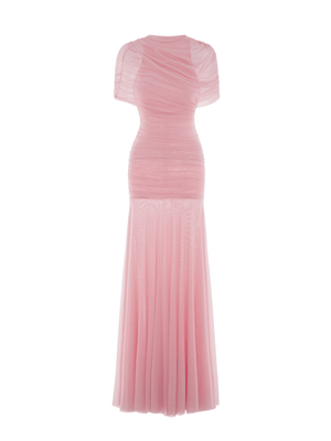Aurohaya Mado One Shoulder Ruched Maxi Dress