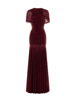 Aurohaya Mado One Shoulder Ruched Maxi Dress