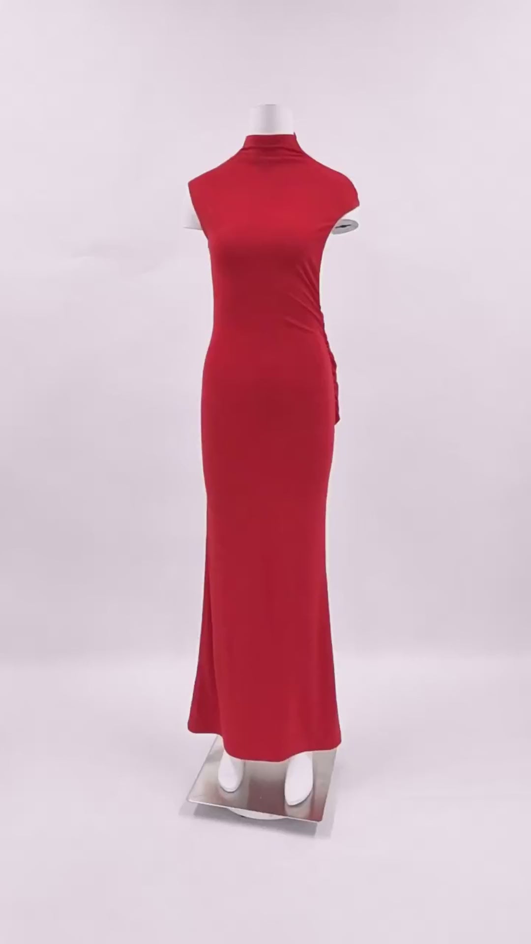 Mathilde High Neck Sleeveless Maxi Dress