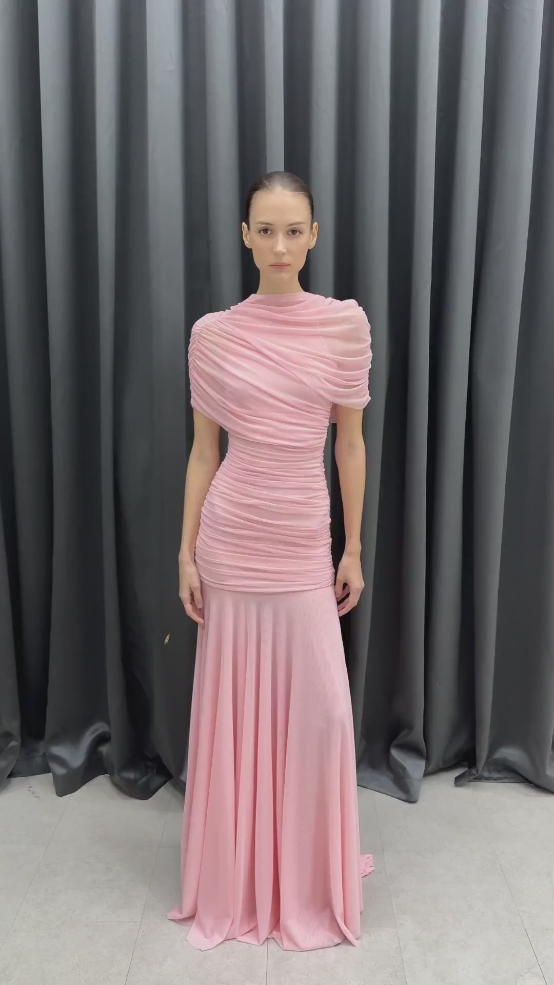 Mado One Shoulder Ruched Maxi Dress
