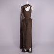 Aurohaya Juliette Sequin Cut Out Maxi Dress Coffee
