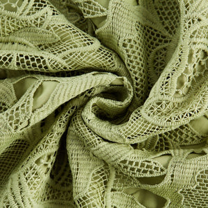 Lise Lace Floral Cut-out Midi Dress / Green