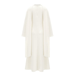 Sommet Pearl Trim Shawl Detail Maxi Dress / White
